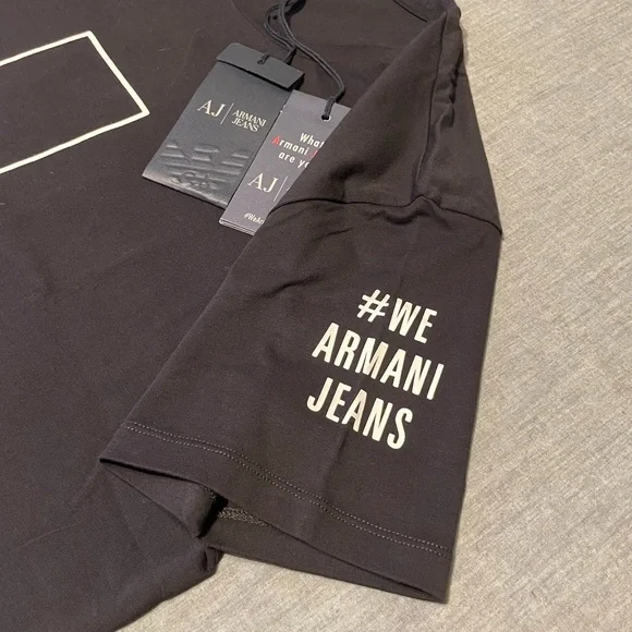 Armani Jeans - Men's Black T-Shirt (READ DESCRIPTION DETAILS) - Picture 5 of 6